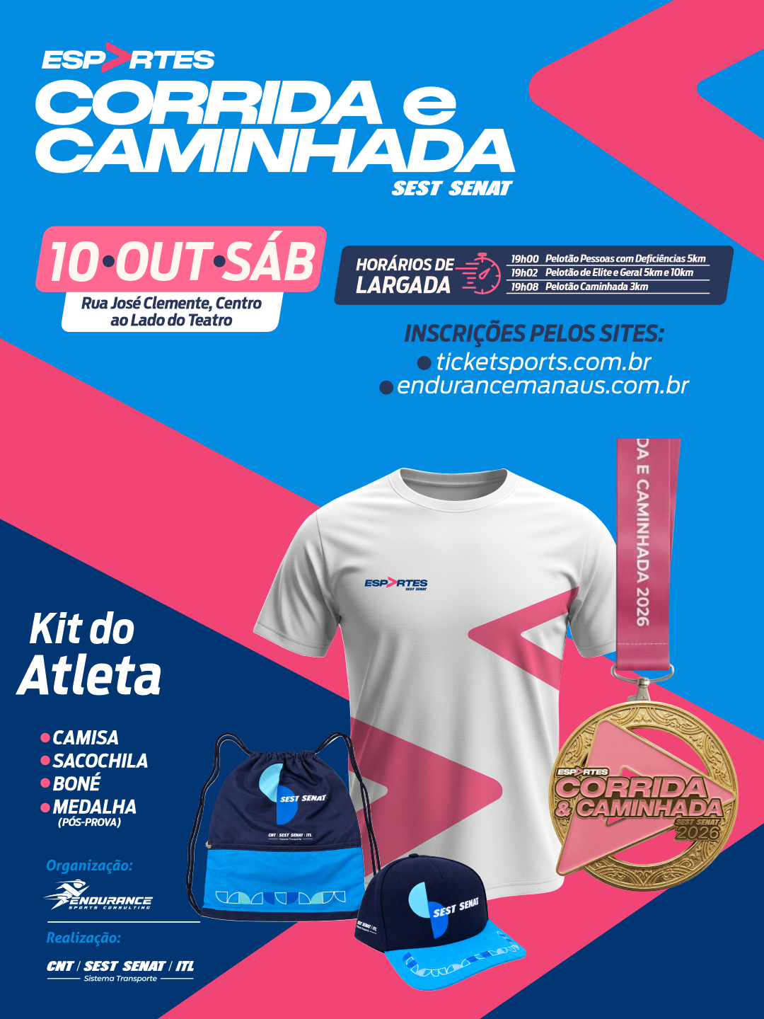 Corrida e Caminhada SEST SENAT Manaus 2026